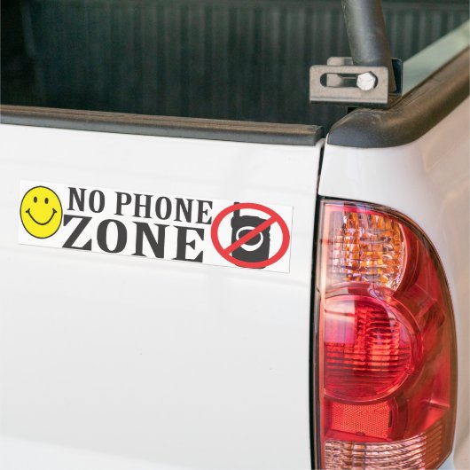 Face No Phone Zone Bumpersticker (Op Truck)