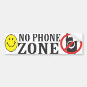 Face No Phone Zone Bumpersticker (Voorkant)