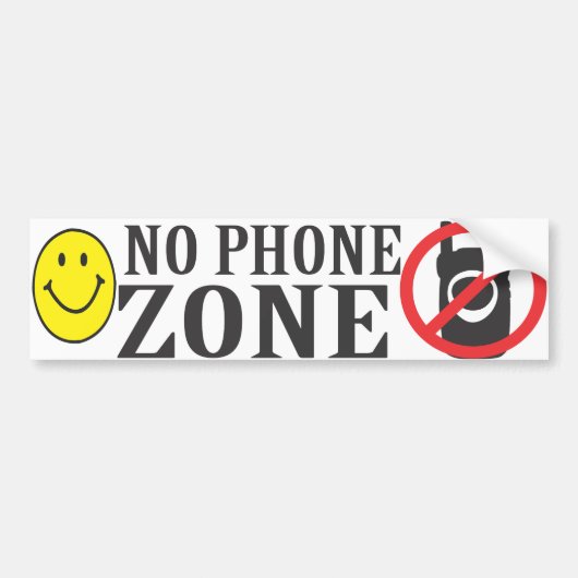 Face No Phone Zone Bumpersticker (Voorkant)