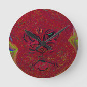 Face of a Flame Ronde Klok (Voorkant)