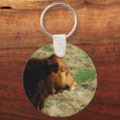 Face of Brown bull koe Sleutelhanger (Voorkant)