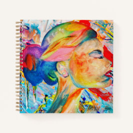 Face of Many Colors Spiral Notebook (8.5 x 8.5) Notitieboek