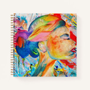 Face of Many Colors Spiral Notebook (8.5 x 8.5) Notitieboek