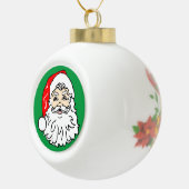 Face of Santa Claus Keramische Bal Ornament (Rechts)