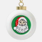 Face of Santa Claus Keramische Bal Ornament (Voorkant)