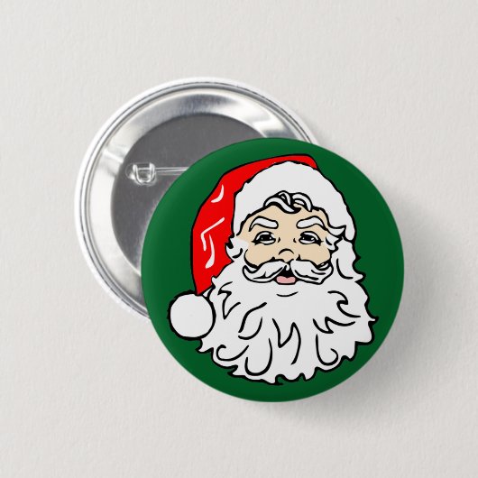 Face of Santa Claus Ronde Button 5,7 Cm (Voorkant /achterkant)