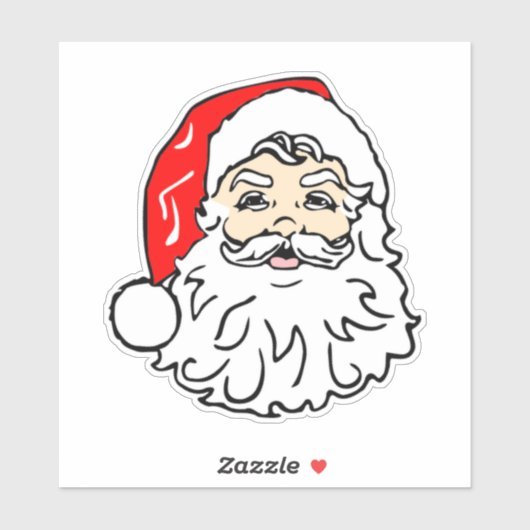 Face of Santa Claus Sticker (Vel)