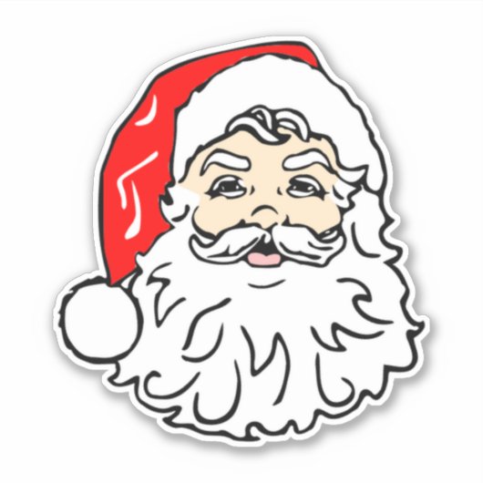 Face of Santa Claus Sticker (Voorkant)