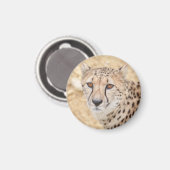 Face of the Wild: Cheetah's Intense Look Magneet (Voorkant / Achterkant)