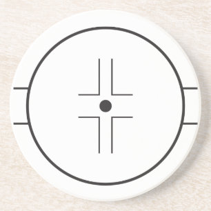 Face-off circle zandsteen onderzetter