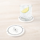 Face-off circle zandsteen onderzetter (Zijkant)