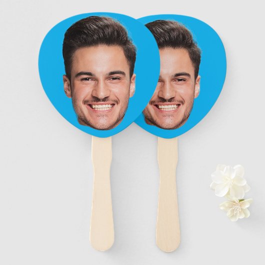 face-on-hand ventilator | Custom Bachelorette Part Handwaaier (Voorkant en achterkant)