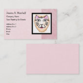 Face Painter/Fantasy Makeup Artist (roze) Visitekaartje (Voorkant / Achterkant)