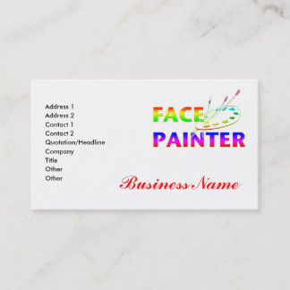 Face Painter Visitekaartje