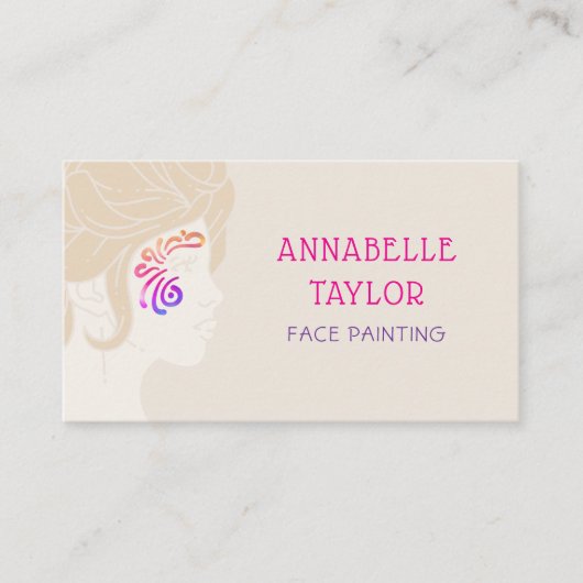 Face Painting Party Visitekaartje (Voorkant)