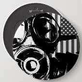 FACE PALM Retro Gas Mask Design 2 Button (Voorkant /achterkant)