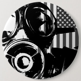 FACE PALM Retro Gas Mask Design 2 Button