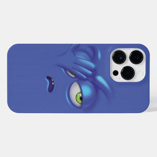 Face palming emoji iPhone hoesje (Achterkant horizontaal)