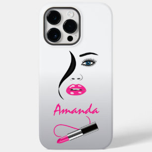Face Pink Lipstick Kiss Mirror Cool Makeup Artist Case-Mate iPhone Case