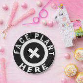 Face Plant Hier Papieren Bordje (Feest)