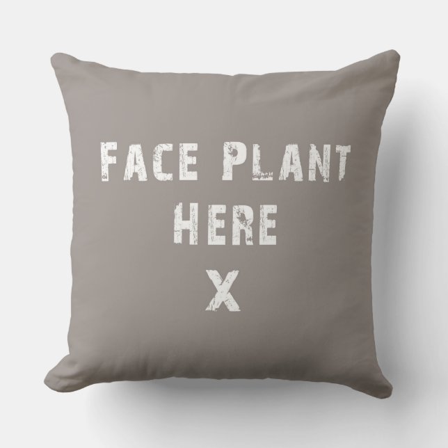 Face Plant Hier Pillow Kussen (Voorkant)