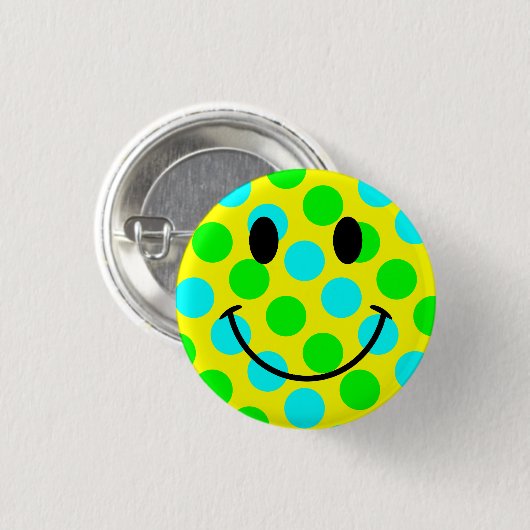 Face Polka Dots Ronde Button 3,2 Cm (Voorkant /achterkant)