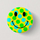 Face Polka Dots Ronde Button 3,2 Cm (Voorkant)