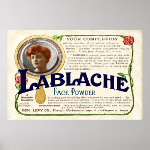 Face Powder Ad vanaf 1907 (gekleurd) Poster