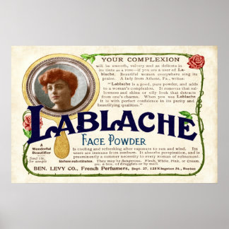  Face Powder Ad vanaf 1907 (gekleurd) Poster