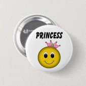Face Princess met Crown Ronde Button 5,7 Cm (Voorkant /achterkant)