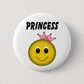 Face Princess met Crown Ronde Button 5,7 Cm