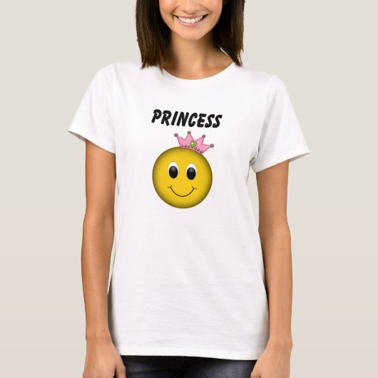 Face Princess met Crown T-shirt (Voorkant)