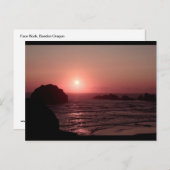 Face Rock bij Sunset in Bandon Oregon Briefkaart (Voorkant / Achterkant)