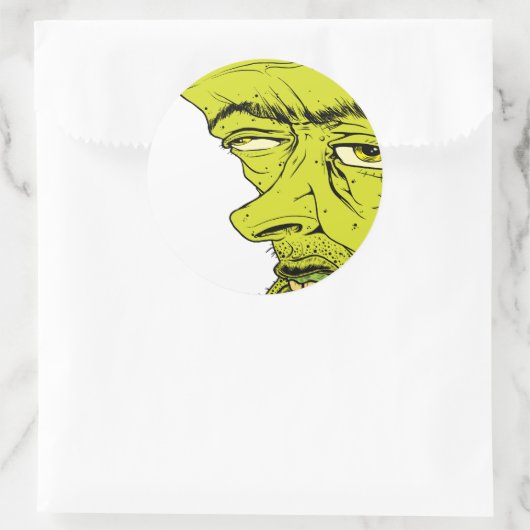 Face Ronde Sticker (Tas)