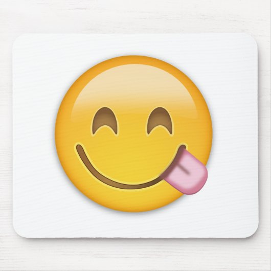 Face Savoring Delicious Food Emoji Muismat (Voorkant)