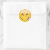 Face Savoring Delicious Food Emoji Ronde Sticker (Tas)