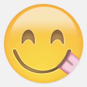 Face Savoring Delicious Food Emoji Ronde Sticker