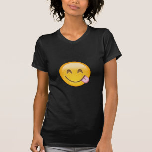 Face Savoring Delicious Food Emoji T-shirt