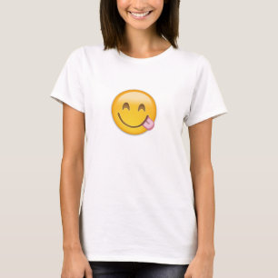 Face Savoring Delicious Food Emoji T-shirt