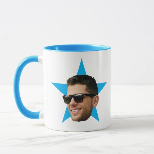 Face Star Grappig Cadeau Voor Medewerker, Star Mok (Links)
