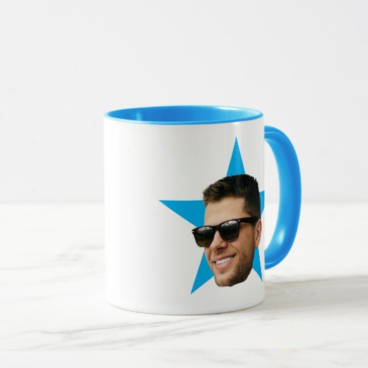 Face Star Grappig Cadeau Voor Medewerker, Star Mok (Voorkant rechts)