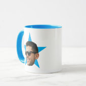 Face Star Grappig Cadeau Voor Medewerker, Star Mok (Voorkant links)