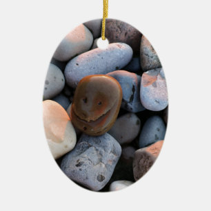 Face Stone Keramisch Ornament