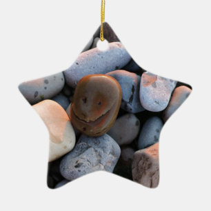 Face Stone Keramisch Ornament