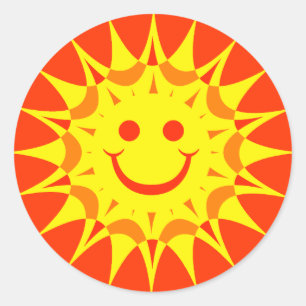 FACE SUN RONDE STICKER