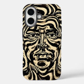 Face Swirl Portrait Phone case (Achterkant)