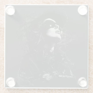 Face T-Shirt Glazen Onderzetter