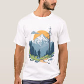 Face the Mountains – Nature Adventure Graphic Tee T-shirt (Voorkant)