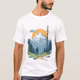 Face the Mountains – Nature Adventure Graphic Tee T-shirt