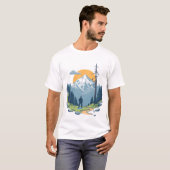 Face the Mountains – Nature Adventure Graphic Tee T-shirt (Voorkant volledig)